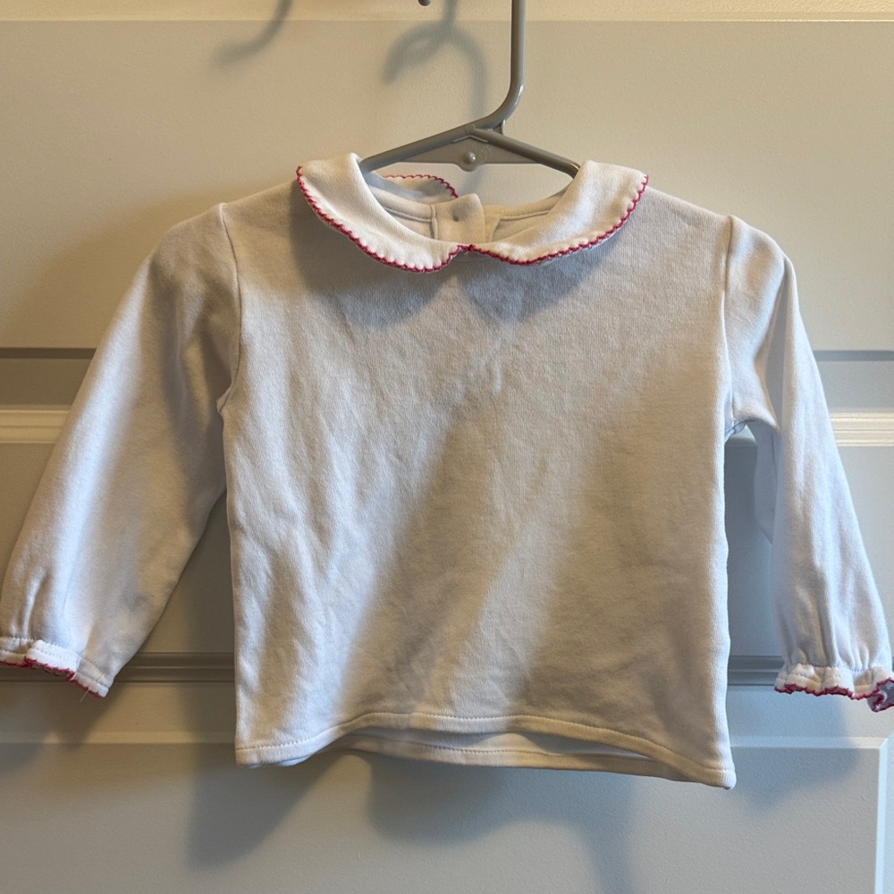Florence Eisman Girls Peter Pan Neckline Long Sleeve Shirt